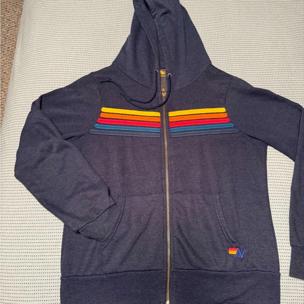 Aviator Nation 5 Stipe Hoodie - Medium